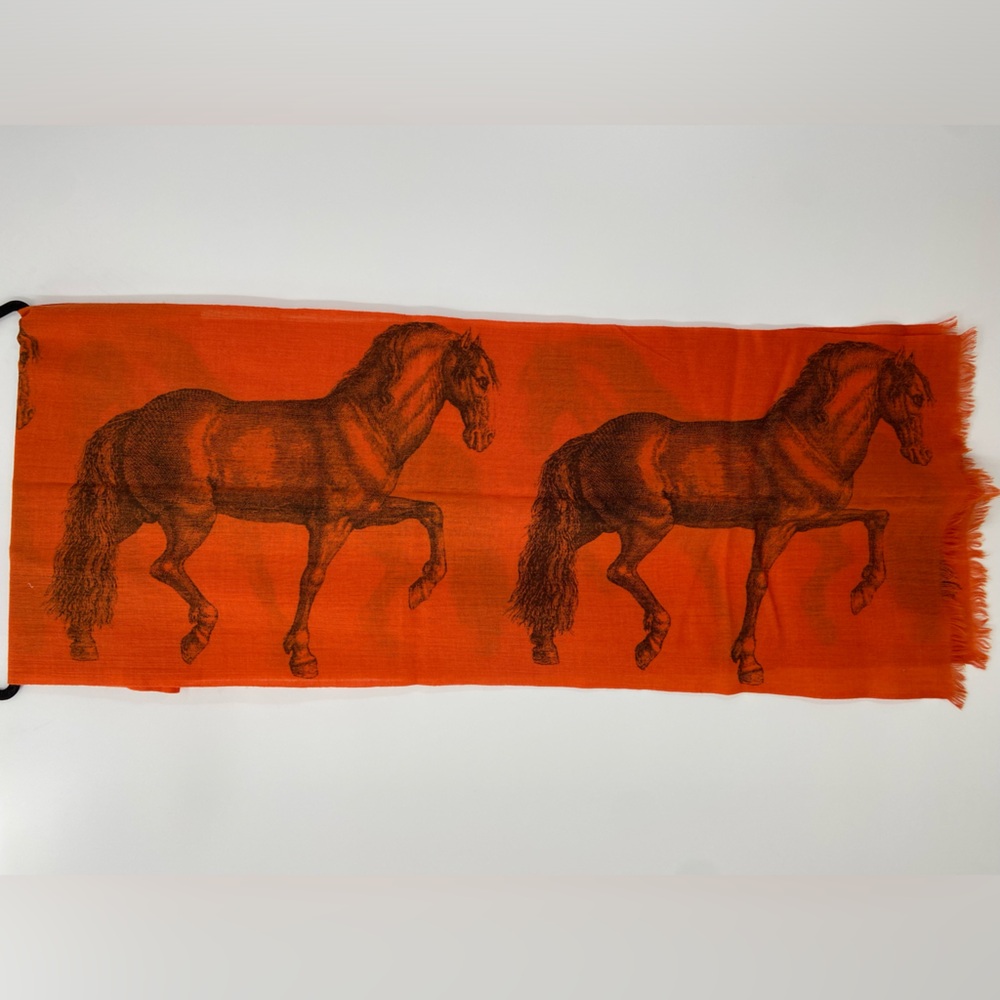 Thomas Paul Scarf with Horse Images 81” x‎ 17”